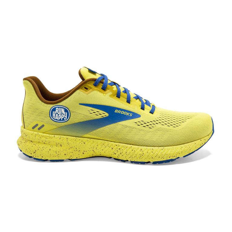 Brooks Launch 8 Light-Cushion Road Running Shoes - Women's - Golden Kiwi/Pale Banana/Victoria Blue (